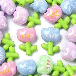 30шт эмалированные акриловые бусины&nbsp;OACR-CJ0002-01