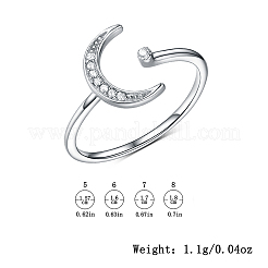 Комплект из ожерелья и кольца из стерлингового серебра со звездой и луной YV6994-5