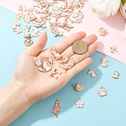 60шт 12 стиля подвески из сплава с эмалью&nbsp;ENAM-YW0006-28