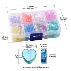 320шт 8 стиля прозрачные акриловые бусины&nbsp;TACR-YW0001-65