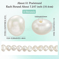 2 нить бусин из натурального культивированного пресноводного жемчуга PEAR-SC0001-34