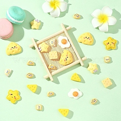 40шт 10 стиля непрозрачные кабошоны из смолы&nbsp;CRES-YW0002-66