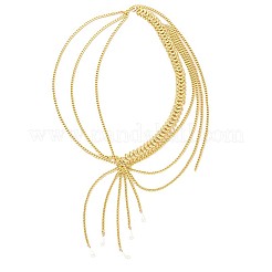 Сплав с пластиковой жемчужиной каплевидной формы кисточкой многослойные цепочки на талию для женщин FS-WG58B7C-01