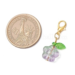 Стеклянные подвески в виде цветов&nbsp;HJEW-JM03336