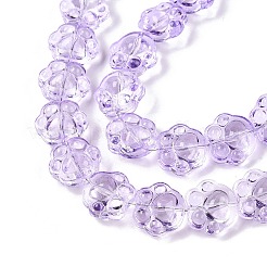 Прозрачные стеклянные бусины гальваническим пряди&nbsp;EGLA-T021-12E