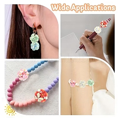 6 шт. 6-х цветные бусины из полимерной глины ручной работы со стразами&nbsp;FIND-YW0010-98