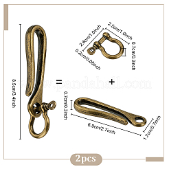 2 шт. застежки-скобы из сплава с S-образными крючками&nbsp;FIND-PH0026-11A-AB