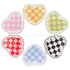 12шт 6 цвета прозрачные акриловые подвески OACR-SC0002-21