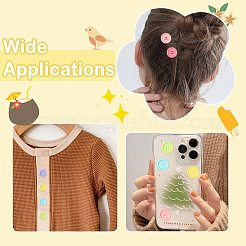 60шт. 6-х цветные акриловые кнопки&nbsp;BUTT-CJ0001-03