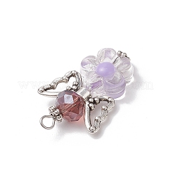 Акриловые бусины с подвесками из стеклянных бусин PALLOY-MZ00698