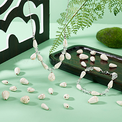 110шт 4 стиля синтетические бирюзовые бусины G-GA0001-74A