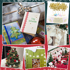 2 рулон 2-х цветной фетровой кружевной отделки в виде рождественских снежинок OCOR-PH0003-94