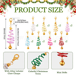 Рождественская елка с подвеской из алюминиевой проволоки и сплава&nbsp;HJEW-TAC0053