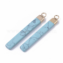 Золотые позолоченные бирюзовые подвески G-S359-028D