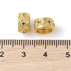 Реечное покрытие латунь микро паве кубический цирконий распорные бусины KK-E113-04G