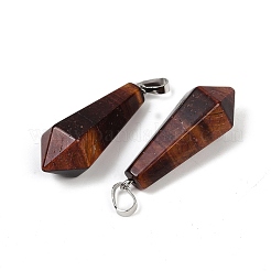 Окрашенные и нагретые натуральные красные тигровые глаза с острыми концами&nbsp;X-G-I314-02P-11