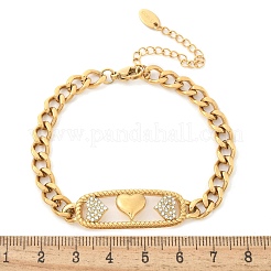 Браслеты из нержавеющей стали 304 прямоугольник BJEW-R011-01G-04