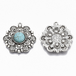 Сплавочные подвески тибетского стиля&nbsp;PALLOY-R113-008-RS