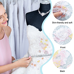 3d цветок органза полиэстер вышивка орнамент аксессуары&nbsp;DIY-WH0297-20A