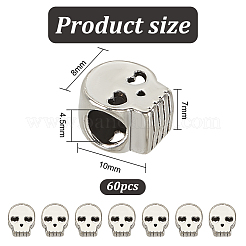 60 шт. европейские бусины из сплава в тибетском стиле FIND-GO0002-01