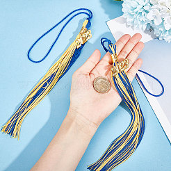 2 шт. 2-х цветный полиэстер с 2023 кисточками подвесные украшения HJEW-GF0001-33