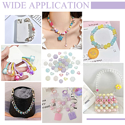 45 шт. 3 вида прозрачных акриловых бусин с эффектом кракле&nbsp;TACR-PH0001-76