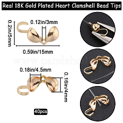 40 шт. латунные наконечники для бусин KK-BBC0010-55