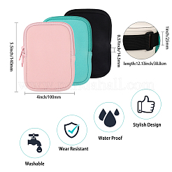 3 шт. двухцветный полиэстеровый чехол для бутылки с водой AJEW-CA0003-96