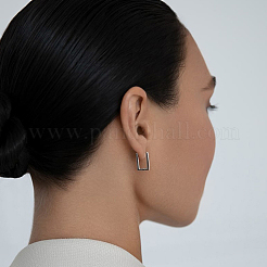 925 прямоугольные серьги-кольца из стерлингового серебра OA0087