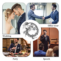 2 шт. сплава дракон обернутая брошь булавка фурнитура&nbsp;JEWB-AR0001-12