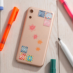 Мозаика напечатаны стеклянные кабошоны GGLA-DC0001-03B