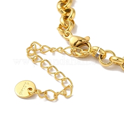 Браслеты-цепочки Rolo из нержавеющей стали 304 с эмалью BJEW-I315-12G-02