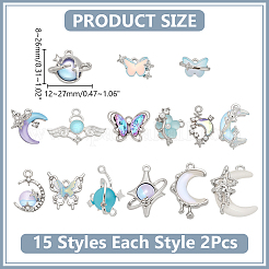 30 шт. 15 подвески из сплава и смолы&nbsp;FIND-AR0005-79