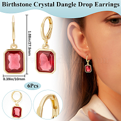 3 пара латунных сережек с люверсами&nbsp;EJEW-BBC0001-61A