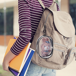 2 шт. 2-цветные прозрачные пластиковые пакеты для хранения на молнии&nbsp;ABAG-FH0001-16A