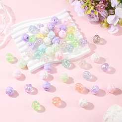 30 шт. светящиеся прозрачные переливающиеся радужные акриловые бусины&nbsp;LACR-YW0001-07