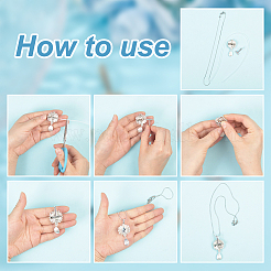 6шт. 2-х цветная латунная переводная картинка KK-UN0004-88