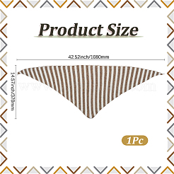 Полиэстеровый полосатый трикотажный шарф-треугольник для женщин&nbsp;AJEW-WH20070-106B