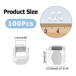 100 шт. Латунные дистанционные бусины&nbsp;KK-FI0001-02B-S