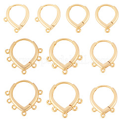10 шт. 5 стиля латунная фурнитура для сережек-колец&nbsp;KK-TA0002-52