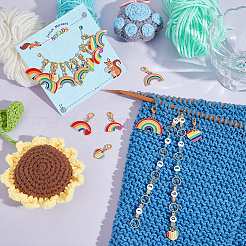 Наборы счетчиков цепочек для вязания рядов и маркеров для запирания петель HJEW-AB00512