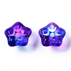 Двухцветный прозрачный стеклянный шарик GGLA-S054-011D-02