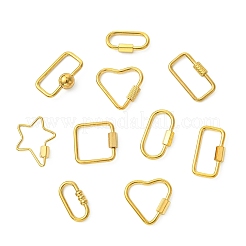 12 шт. 12 варианта застежек для брелоков из нержавеющей стали 304 с ионным покрытием (IP).&nbsp;STAS-CJ0003-29