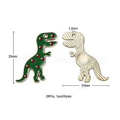 26 шт. 26 стильные подвески из светлого золотого сплава с эмалью ENAM-YW0001-79