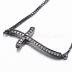 Регулируемые латунные браслеты-слайдеры из циркония BJEW-E317-43