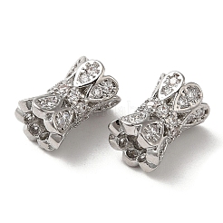 Латунные микро проложить кубического циркония бусы KK-P239-32P