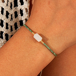 Браслеты из бисера из натурального белого нефрита, стекло бисер браслеты, внутренний диаметр: 11 дюйм (28 см)