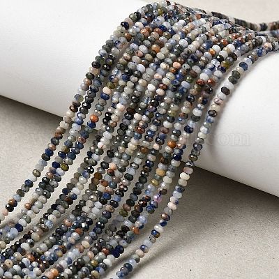 Природный содалит бисер нитей&nbsp;G-RM241221-T3-1