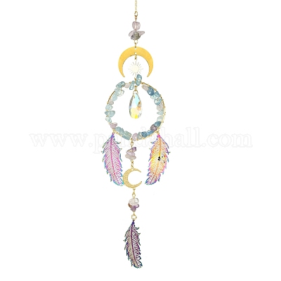 Подвесные украшения из латунных кабельных цепей HJEW-TA00151-1