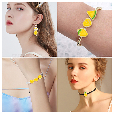 40шт 5 стильные прозрачные эмалевые акриловые бусины TACR-SC0001-10-1